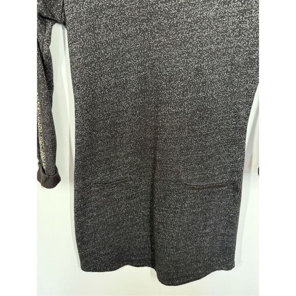 Jessica Simpson Long Sleeve Metallic Sleeve Detail Knit Dress Size X Small - Picture 7 of 10